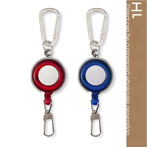 <strong>C</strong>-<strong>Shaped</strong> Metal <strong>Key</strong> Chain with Easy Pull-Up with Buckle Retractable Badge Lanyard for ID Cards <strong>Key</strong> Organization Available in Red - Product Image 1