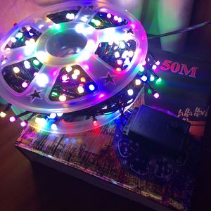 50เมตรต่อม้วนไฟ LED 240ดวง EU Plug 220V ไฟสายแบบลูกบอลฝ้า8โหมดสีขาวอบอุ่นไฟ LED ประดับต้นคริสต์มาส - Product Image 2