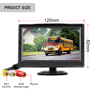 Monitor de coche plegable de 4,3 pulgadas, cámara de pantalla LCD TFT, sistema de aparcamiento para monitores retrovisores de coche, NTSC PAL - Product Image 6