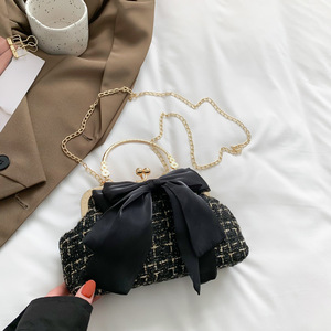 Çanta Crossbody çanta üzerinde 2024 yeni Trendy çanta sevimli yay dokuma klip