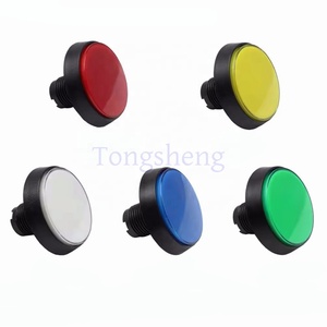 60mm Flat Plastic <strong>Button</strong> Switching Arcade Round Illuminated Game <strong>Push</strong> <strong>Button</strong> 12V Led <strong>Push</strong> <strong>Button</strong> <strong>Switch</strong> - Product Image 2