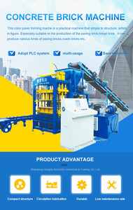 Automatic PLC <strong>Control</strong> QT4-15S Cement <strong>Block</strong> <strong>Machine</strong> Efficient Production Line Interlock Concrete Bricks Vibration Gearbox Engine - Product Image 2