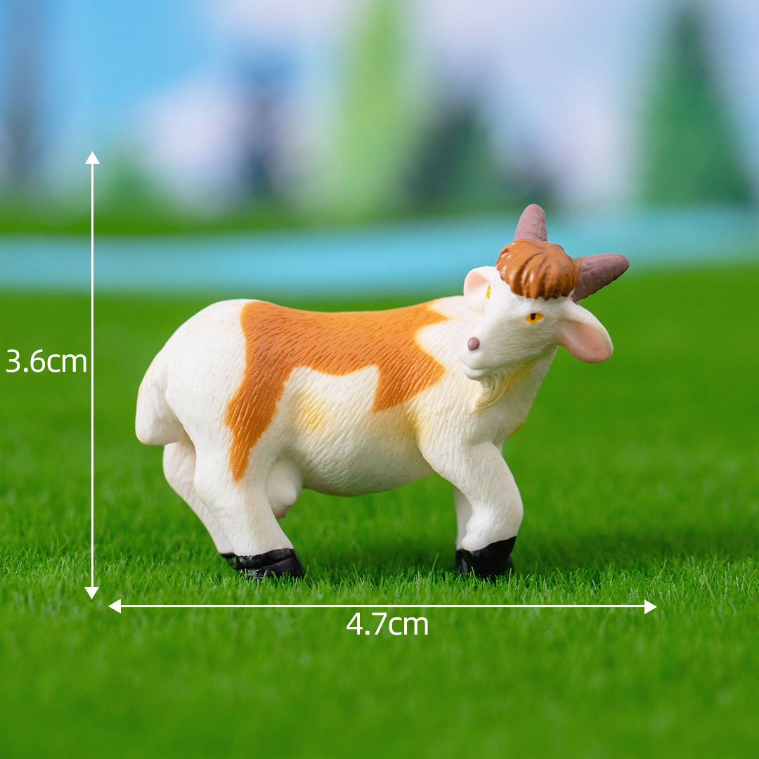 Non.5 Chèvre blanche avec un pied relevé