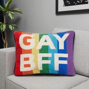 Tùy Chỉnh Phong Cách Thiết Kế Mới Dành Cho Người Lớn Đồng Tính Bff Needlepoint Gối Đệm Cá Nhân Thư Mô Hình Vải Cho Khách Sạn Sử Dụng - Product Image 3