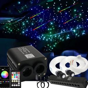 20W Dual Port Meteor RGBW <strong>LED</strong> Fiber Optic <strong>Star</strong> Ceiling Light Starlight Headliner Kit for Car / Home Theater - Product Image 1