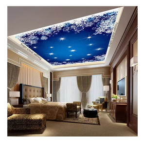 大厅图案装饰聚氯乙烯装饰吊顶面板时尚拉伸天花板 - Product Image 1