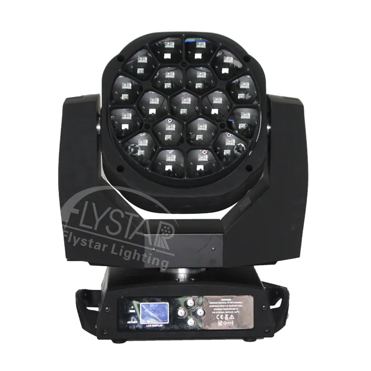 Big bee eye 19pcs * 15W 4 In 1 RGBW led beam wash testa mobile con zoom