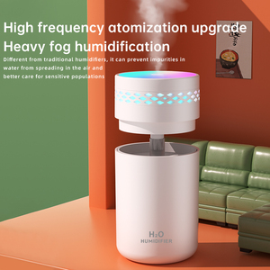 Mini umidificatore elettrico portatile con luce a LED 260ml di capacità di acqua colorato diffusore tazza per la camera purificatore e uso auto
