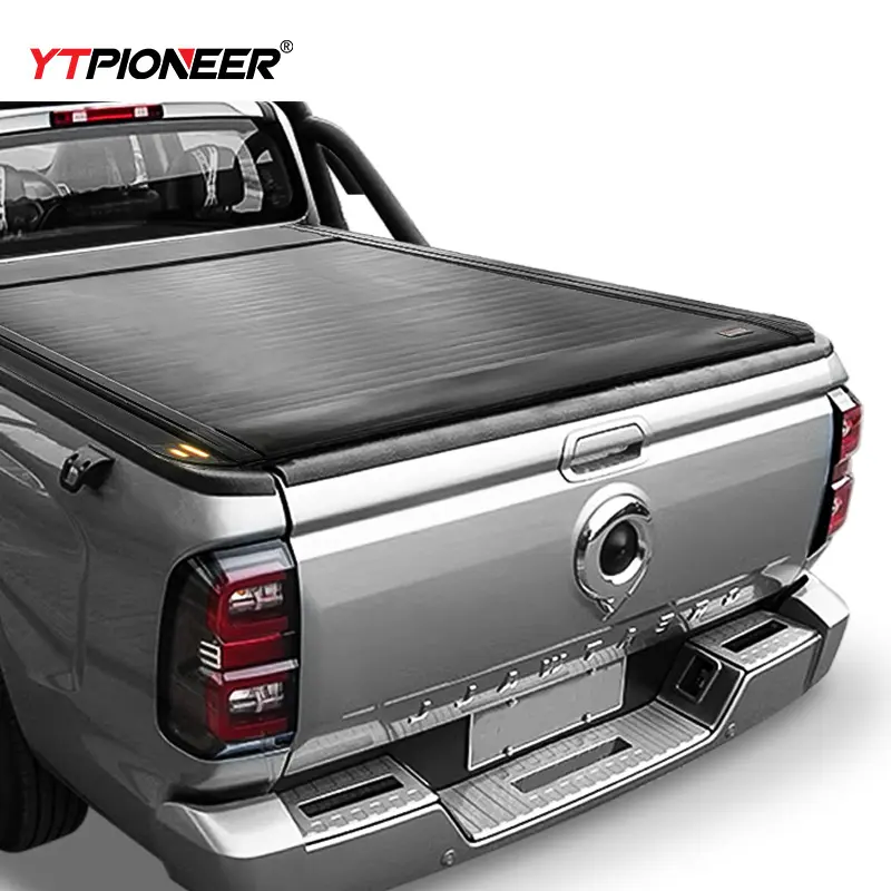 YTPIONEER 4x4 외부 부품 개폐식 픽업 트럭 침대 커버 알루미늄 방수 및 먼지 방지 Tonneau 커버 포드-150