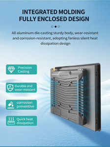 Alto potente Fanless computer industriale I7 I5 anteriore IP65 impermeabile antipolvere touch screen incorporato industriale tutto in un PC - Product Image 4