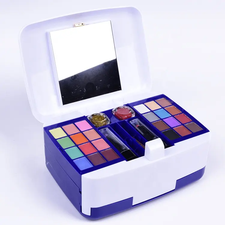 Top Venda Impermeável Paleta Da Sombra de Maquiagem Em Pó Cosméticos Escova Kit Caixa Com Espelho Mulheres Professional Make Up kit