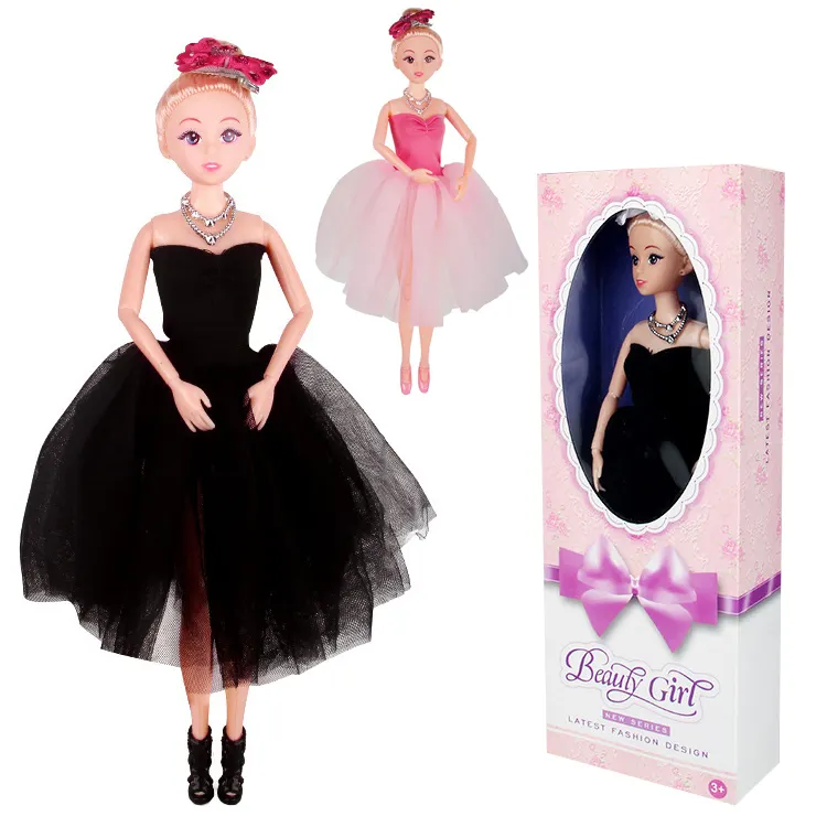 30 cm Cute Dressed Ballet Dress 11 Articulações Movable White Girl Dolls para Crianças Presentes Kawaii Bailarina Princesa Boneca