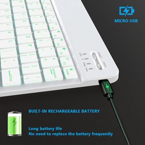 Mini teclado inalámbrico Bluetooth 5,2 Teclado retroiluminado de 7 colores Inglés Recargable Tastiera Bluetooth Rgb Teclado - Product Image 2