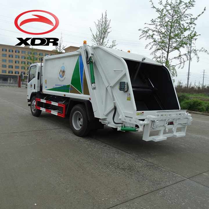 4x2 Manual Diesel Waste Garbage Compression Truck 6m3 Compactor with Engine Gearbox & Pump-Best Price for Sale
