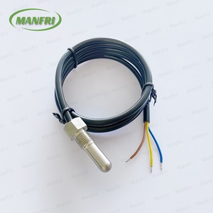 封装扁平探头DS18B20温度传感器防水IP68 RoHS，3.0V ~ 5.5V水族箱