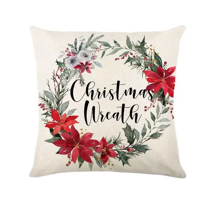 45*45cm çiçek yastık kılıfı kanepe yastıkları yastık kılıfı yastık kapakları Merry Christmas minder örtüsü noel hediyesi