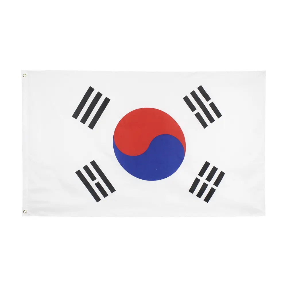 Großhandel 3 × 5 Fuß 90 × 150 cm 100 % Polyester koreanische Fahnen Flagge von Südkorea