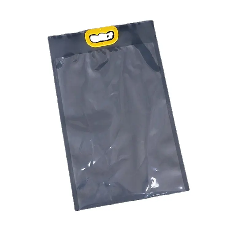Toptan sarı kolu ekli 10Kg şeffaf plastik pirinç yiyecek çantası paketi