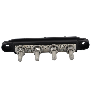 150a Bus Bar Manufacturer <strong>M8</strong> Bus Bar 4xm8(5/16&quot;) Studs 6xm4 (#8) Screws Bus Bar Terminal for Car - Product Image 3