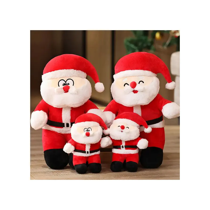 Muñecos de peluche de Papá Noel para decoración navideña, animales de peluche, juguetes de Navidad