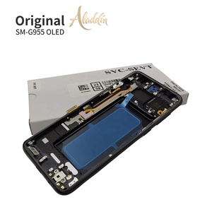 Soft OLED G955 ชุดบริการ LCD สําหรับ Samsung Galaxy S8 plus ซ่อมอะไหล่โทรศัพท์มือถือ LCD พร้อมชุดกรอบ