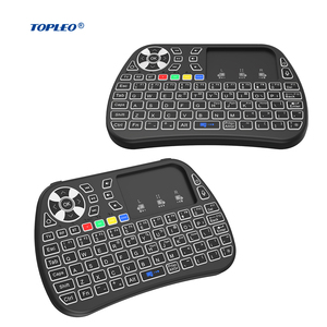 Topleo OEM Mini teclado portátil RGB LED colorido retroiluminado touchpad inalámbrico de mano teclado Android TV box Mini teclado - Product Image 1