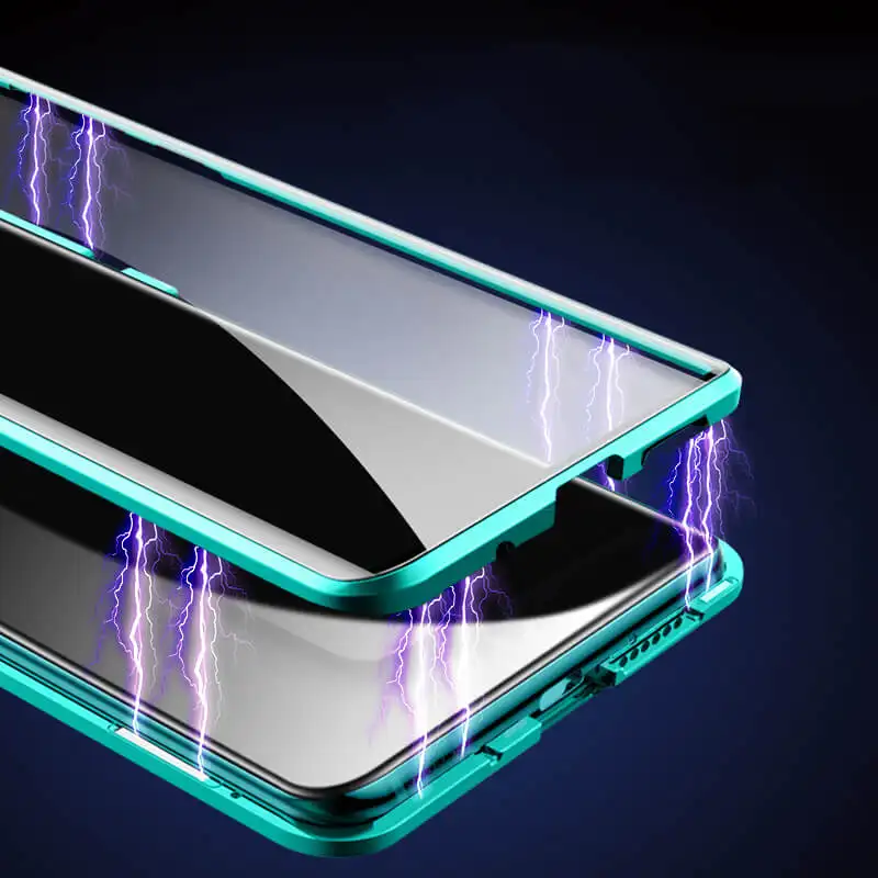Funda magnética completa para Huawei P Smart Z 360, cubierta de cristal de doble cara para y9 2019, carcasa de Metal con imán para Y9 Prime 2019