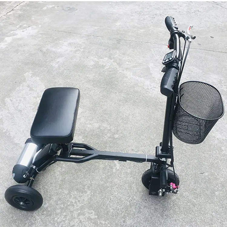 Luce Pieghevole Triciclo Elettrico A Tre Ruote Scooter di Mobilità con Sedile Pad