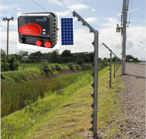 Sistema di recinzione elettrica solare di sicurezza perimetrale residenziale con telecomando | - Product Image 4