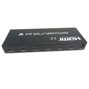 2input 4 <strong>Output</strong> Audio <strong>Output</strong> V2.0 4Kx2K@60hz 2X4 HDMI Switcher HDMI <strong>Splitter</strong> 4k <strong>1</strong> - 4 Pieces