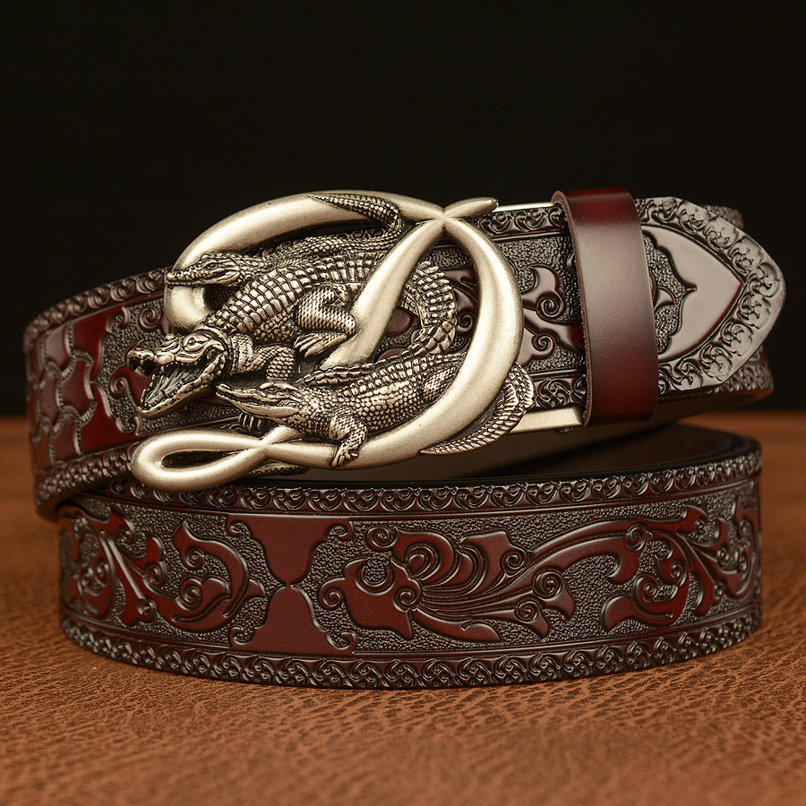 Coffee silver buckle-115cm