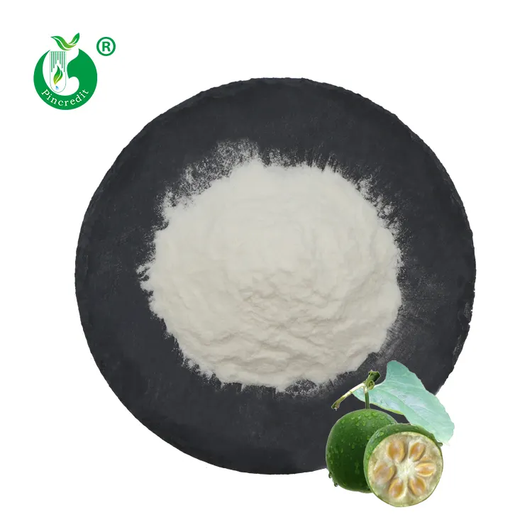 Adoçante natural MonkFruit Substituto de açúcar Mogroside V 50% Orgânico Lo Han Guo Monge Extrato de Fruta em Pó