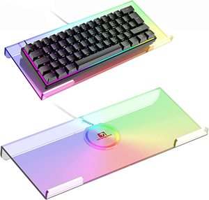 Прозрачный 366 видов RGB акриловый Наклонный Держатель для клавиатуры ПК подставка для клавиатуры для легкого эргономичного набора текста и работы - Product Image 1