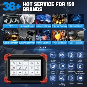 XTOOL All tüm sistem araba teşhis araçları çift yönlü tarayıcı ECU kodlama anahtar programcı 38 + hizmetler CANFD fonksiyonları PK D7S ekleyin