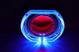 Fabrika 3200LM araba COB <span class=keywords><strong>LED</strong></span> melek gözler göz sis ışık halkası Lens projektör ışık halkası sis lambası spor ışık