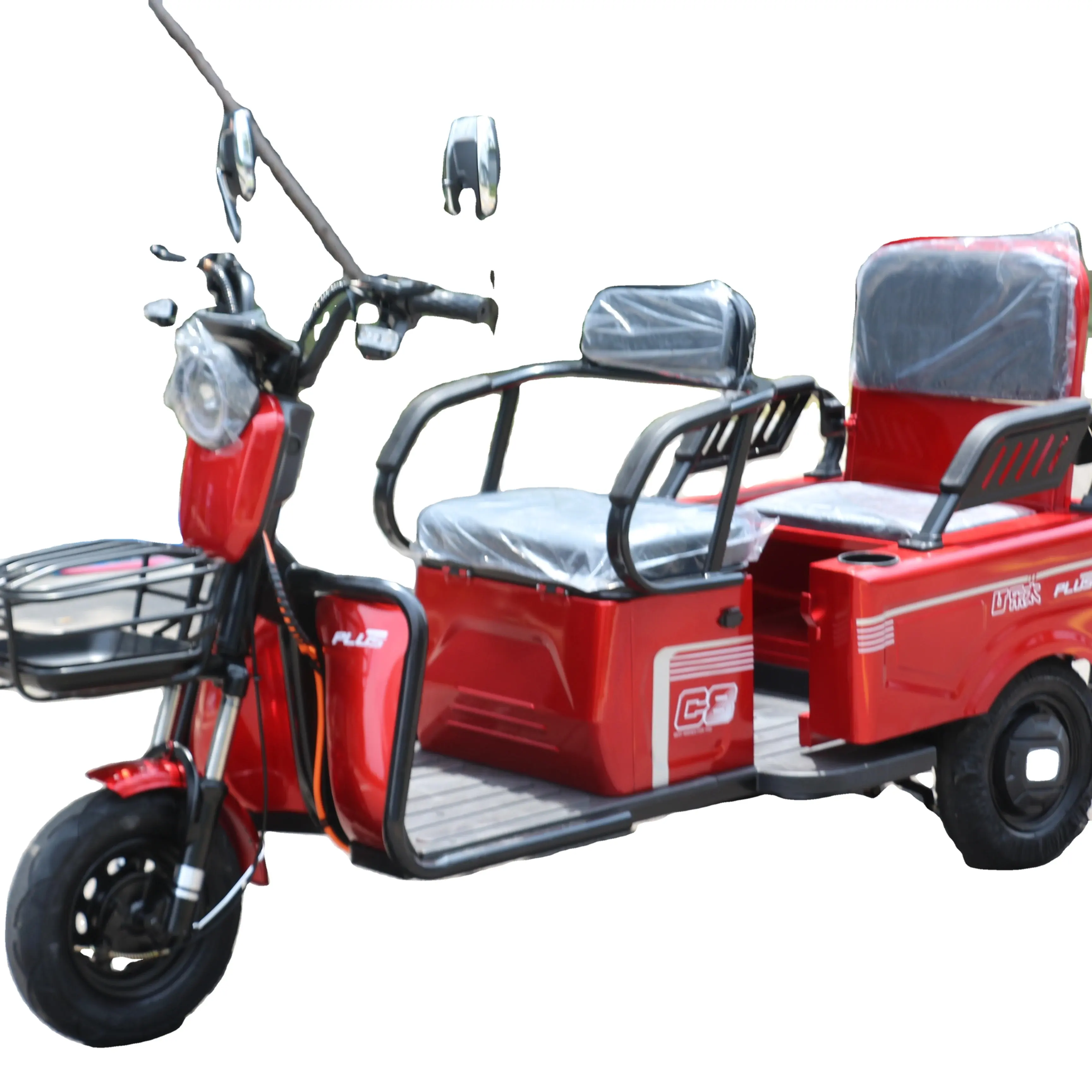 Satılık sıcak satış elektrikli 3 tekerlekli bisiklet taksi/elektrikli kargo motosiklet üç tekerlekli bisiklet
