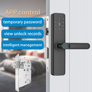 Glomarket elektrikli akıllı kapı kilidi daire ev odası dijital şifre anahtarsız giriş App kontrol parmak izi akıllı kilit - Product Image 1