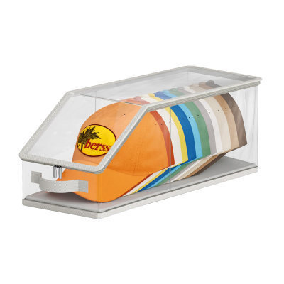 Full pvc hat box-gray