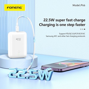 FONENG 10000mAhポータブルパワーバンク22.5W高速充電タイプC入力およびUSB-A出力新しいモデルギフトボックス - Product Image 4