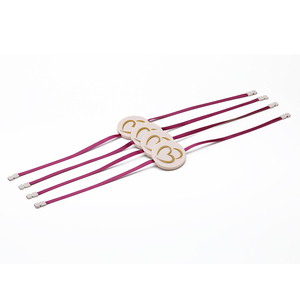 Barato diseño personalizado tamaño personalizado cadena sello etiqueta propia marca en relieve Logo ropa cadena etiqueta colgante cuerda para ropa - Product Image 1