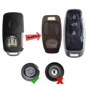 Modify <strong>New</strong> Style Keyless Smart Vehicle <strong>Keys</strong> Shell Case Cover For Audi For 2011 2013 <strong>Vw</strong> Caddy Jetta Beetle Golf Polo - Product Image 3