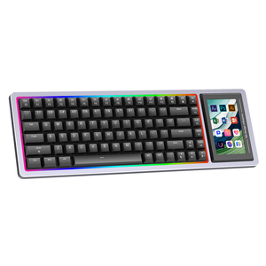 Teclado mecánico programable con pantalla Teclado mecánico inalámbrico para juegos de perfil bajo para computadora RGB con cubierta Stream