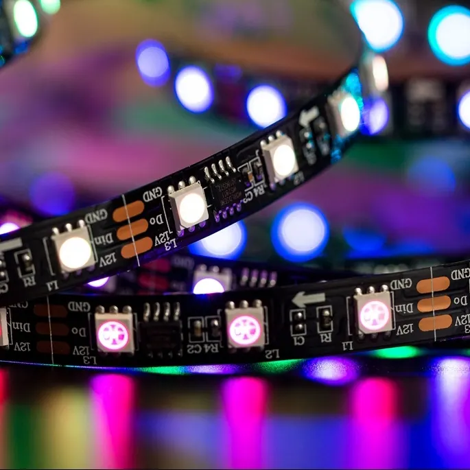 BTF LIGHTING 3Leds Controable DC12V Ip20 Ip30 Dimmable Dream Color Addressable Digital Ws2811 Rgb Led Strip