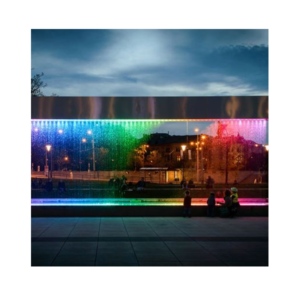 Design libero digitale fontana cascata Display esterno programmato di controllo LED luce cortina d'acqua caratteristica - Product Image 5