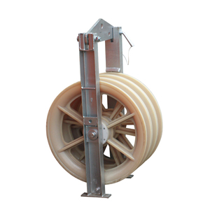 508x100mm Overhead Line <strong>Stringing</strong> Pulley Three-wheel Conductor <strong>Stringing</strong> Pulley <strong>Blocks</strong> - Product Image 3