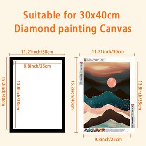 יהלומי ציור מסגרות 30x40cm, מגנטי דביק יהלומי אמנות מסגרת <span class=keywords><strong>12x16</strong></span> אינץ מתאים 10x14 אינץ תמונה