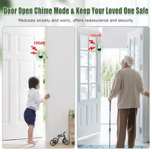 Sensores de alarma inalámbricos para puerta y ventana Daytech, instalación fácil de seguridad para el hogar, 3 modos, Sensor de entrada de piscina deslizante, alerta de batería baja - Product Image 4