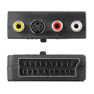 RGB <strong>SCART</strong> <strong>to</strong> 3 <strong>RCA</strong> Triple Composite Phono SVHS AV Adaptor with in Out Switch Converter for TV DVD VCR - Product Image 4