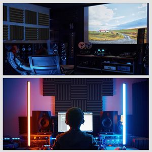 Jber 24 gói 5x30x30 cm 2-inch dày tự dính Acoustic tường paddings âm thanh bằng chứng tấm xốp âm thanh màu đen nhà văn phòng Studio - Product Image 6