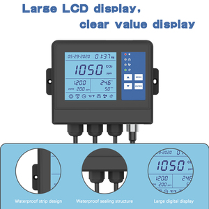 Controlador de CO2 Monitor de dióxido de carbono Sensores inteligentes de CO2 Tres salidas compatibles con temperatura y humedad para invernadero de sala de cultivo - Product Image 3